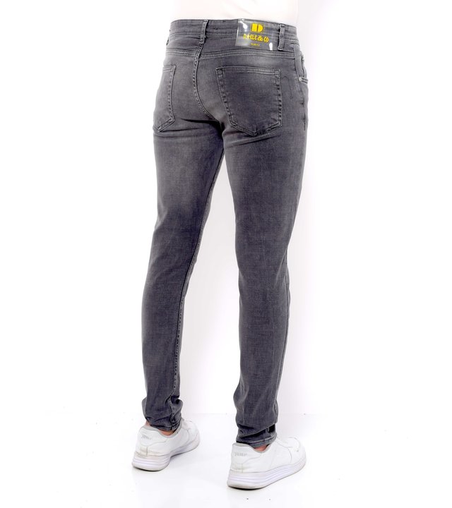 True Rise Jeans Slim Fit  Mit Farbspritzern - DC-041 - Grau