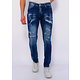 Destroyed Jeans Männer Slim Fit -DC-047 - Blau