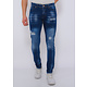 Jeans Mit Farbspritzer Herren Slim Fit -DC-043 - Blau