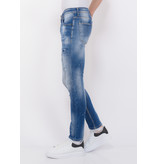 Local Fanatic Ripped Stonewashed Männer Jeans Slim Fit - 1073 - Blau