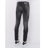 Local Fanatic Destroyed  Männer Hosen Slim Fit -1086- Schwarz