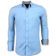 Slim Fit Overhemd Mannen - Blanco Blouse  - 3040 - Licht Blauw