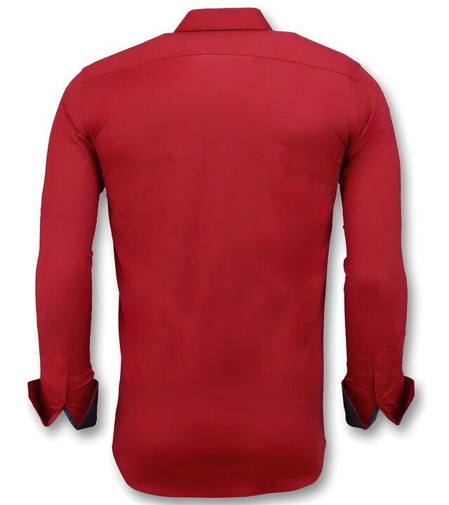 Gentile Bellini Italienische Luxushemden - Business Bluse - 3037 - Rot