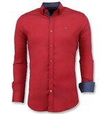 Gentile Bellini Italienische Luxushemden - Business Bluse - 3037 - Rot