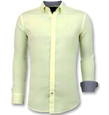 Gentile Bellini Herren Business Hemden Günstig - Männer Bluse - 3035 - Gelb