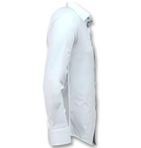 Gentile Bellini Herren Hemd Elegant - Bluse Männer stretch - 3034 - Weiß