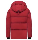 Enos Winterjacke Herren - Jacke mit Fellkragen - Rot