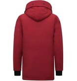 Enos Herren Winter Parka Lang Rot