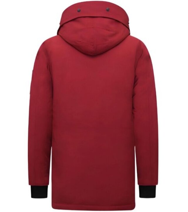 Enos Herren Winter Parka Lang Rot