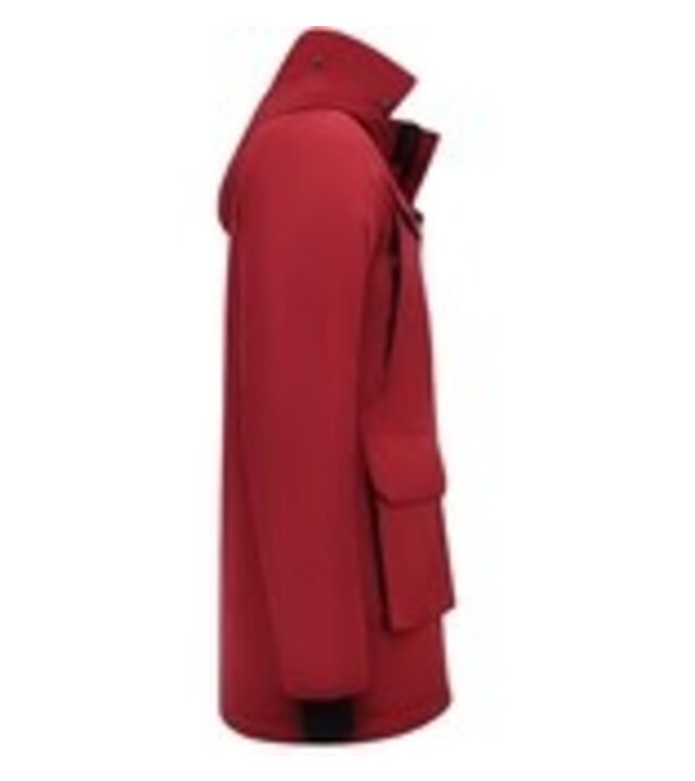 Enos Herren Winter Parka Lang Rot