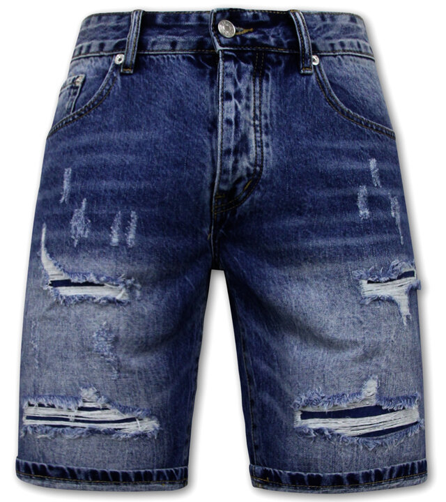 Enos Slim Fit Shorts für Männer - Denim Short - Blau
