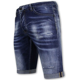 Local Fanatic Blue Ripped Shorts Männer - Slim Fit -1081- Blau Local Fanatic Blue Ripped Shorts Männer - Slim Fit -1081- Blau