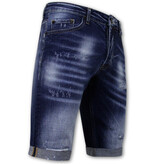 Local Fanatic Blue Ripped Shorts Männer - Slim Fit -1081- Blau Local Fanatic Blue Ripped Shorts Männer - Slim Fit -1081- Blau