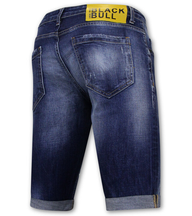 Local Fanatic Blue Ripped Shorts Männer - Slim Fit -1081- Blau