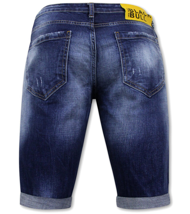 Local Fanatic Blue Ripped Shorts Männer - Slim Fit -1081- Blau