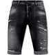 Destroyed Shorts with Paint Splatter Männer - Slim Fit -1086- Schwarz