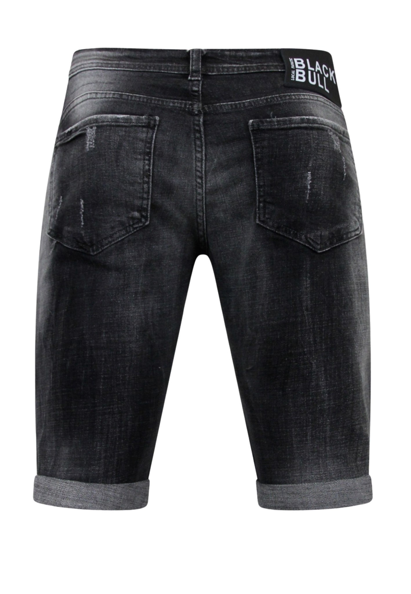 Black destroyed shorts sale