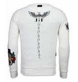 Local Fanatic Conor Notorious Tattoo Pullover – Weiß