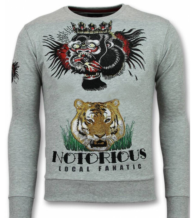 Local Fanatic Conor Notorious Tattoo Pullover – Grau