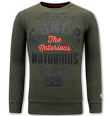 Local Fanatic Herrenpullover mit Print - Conor Notorious - Grün Local Fanatic Herrenpullover mit Print - Conor Notorious - Grün