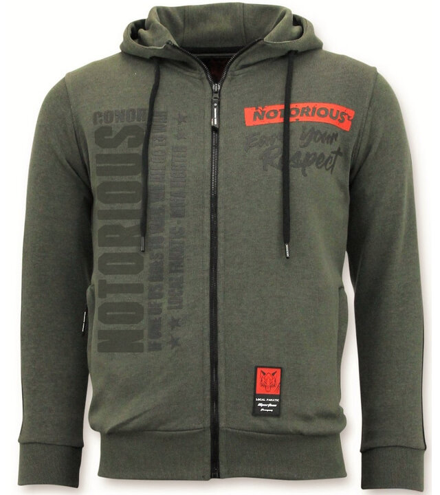 Local Fanatic Exklusive Trainingsweste für Männer – Conor Notorious Hoodie – Grün