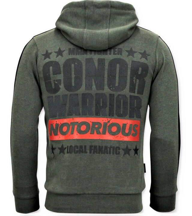 Local Fanatic Exklusive Trainingsweste für Männer – Conor Notorious Hoodie – Grün