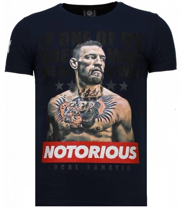 Local Fanatic Conor Notorious Legend – Strass-T-Shirt – Blau