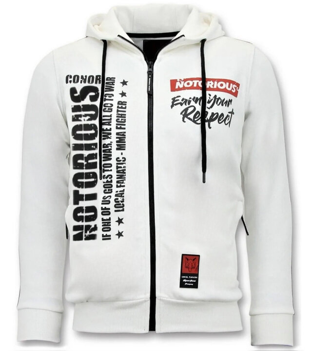 Local Fanatic Exklusiver Herren-Jogginganzug - Conor Notorious Sport Set - Weiß