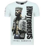 Local Fanatic King Notorious – Slim Fit T-Shirt Herren – 6324Z – Weiß