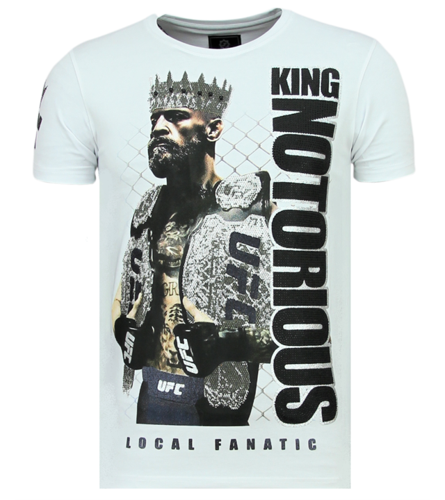 Local Fanatic King Notorious – Slim Fit T-Shirt Herren – 6324Z – Weiß