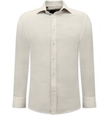 Gentile Bellini Oxford Plain Bluse Herren – 3131 – Beige