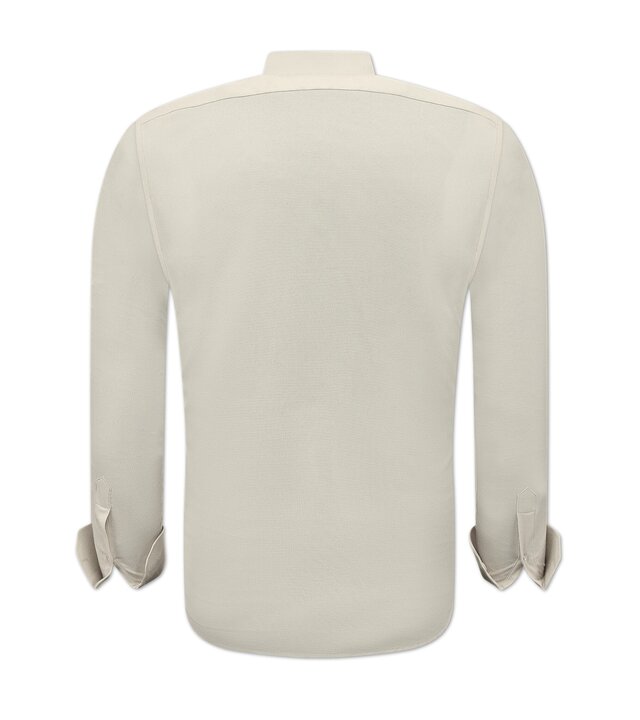Gentile Bellini Oxford Plain Bluse Herren – 3131 – Beige