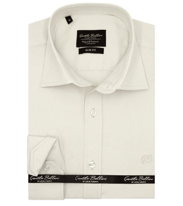 Gentile Bellini Oxford Plain Bluse Herren – 3131 – Beige