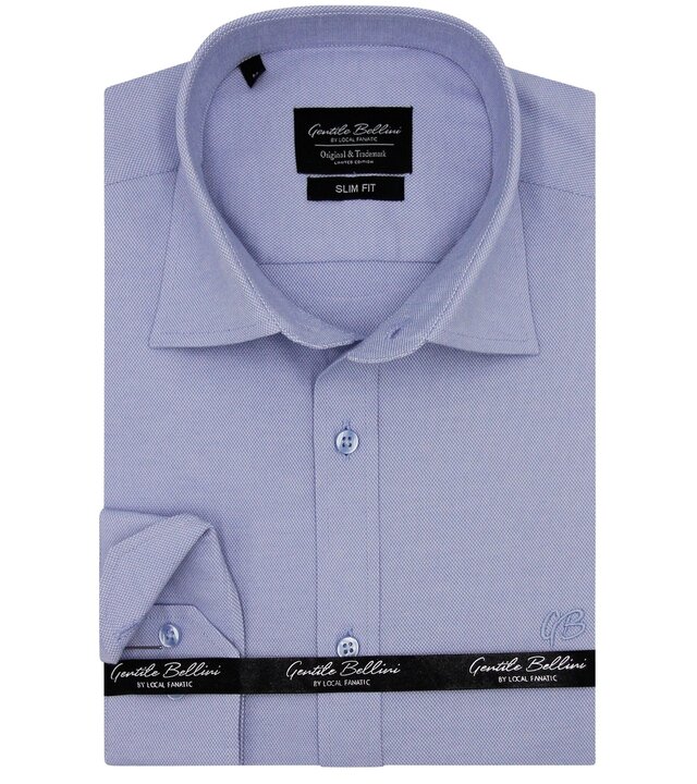 Gentile Bellini Business Blank Oxford Hemd Herren -3127- Blau