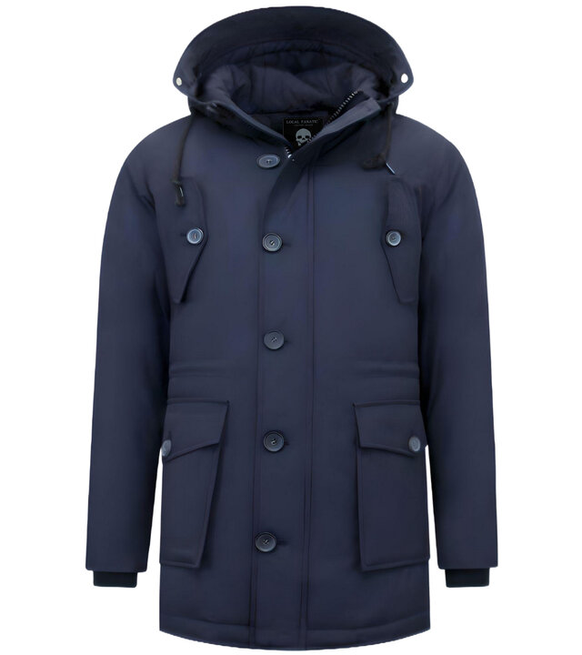 Tony Backer Winterjacke Herren Blau