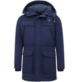 Enos Moderne Herren Winterjacke - Blau