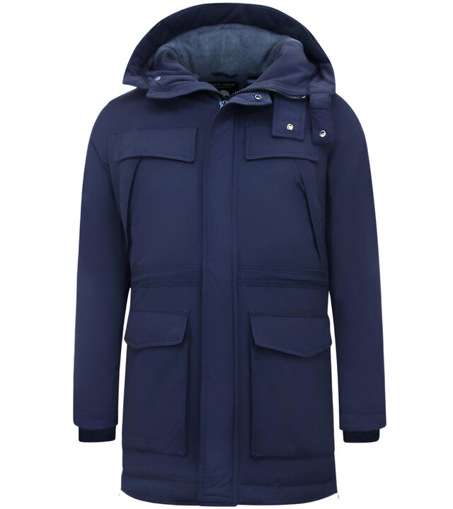 Enos Moderne Herren Winterjacke - Blau