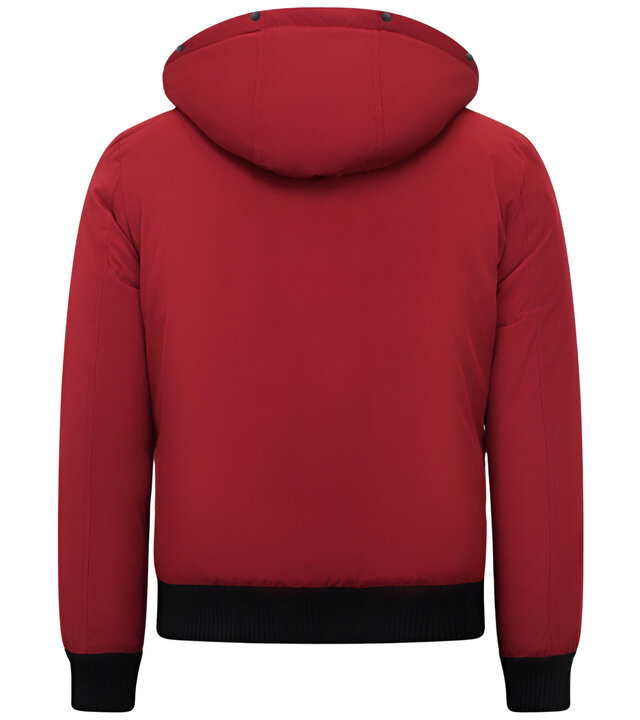 Enos Kurz Jacke Herren Tailliert - Rot