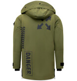 Enos Herren Winterparka mit Kapuze - Grün Enos Herren Winterparka mit Kapuze - Grün