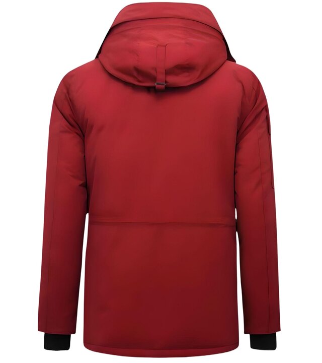 Beluomo Dicke Winterjacke Herren - Rot