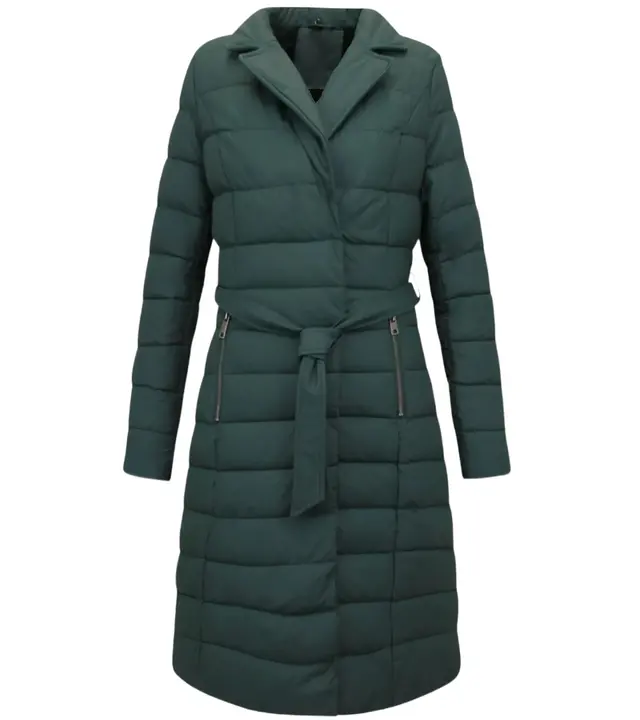 Gentile Bellini Puffer Jacke Damen Lang - Grün