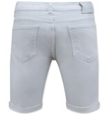 Local Fanatic Weiße Shorts Männer Stretch - Kurze Denim