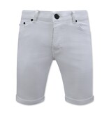Local Fanatic Weiße Shorts Männer Stretch - Kurze Denim