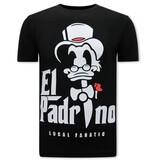 Local Fanatic EL Padrino Print Männer-T-Shirt - Schwarz Local Fanatic EL Padrino Print Männer-T-Shirt - Schwarz