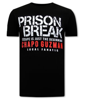 Local Fanatic Chapo Guzman Prison Break Herren-T-Shirt - Schwarz