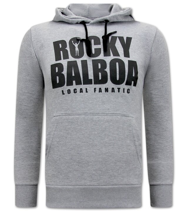 Local Fanatic Rocky Balboa Herren-Kapuzenpullover - Grau