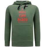 Local Fanatic I Feel Like Pablo Herren Hoodie - Grün