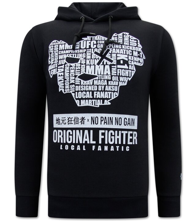 Local Fanatic MMA Fighter Herren Hoodie - Schwarz