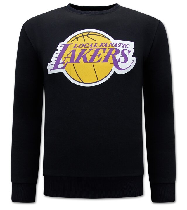 Local Fanatic Lakers Print Pullover für Männer - Schwarz