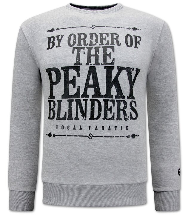 Local Fanatic Peaky Blinders Pullover für Männer - Grau